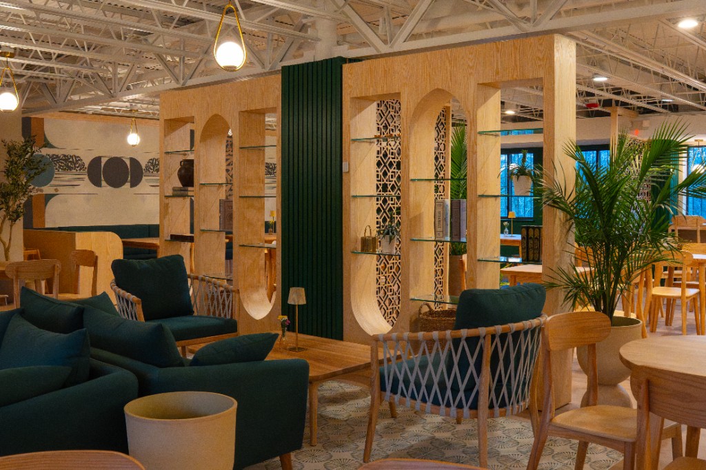 Lounge seating at Cube Coffee, available for private events